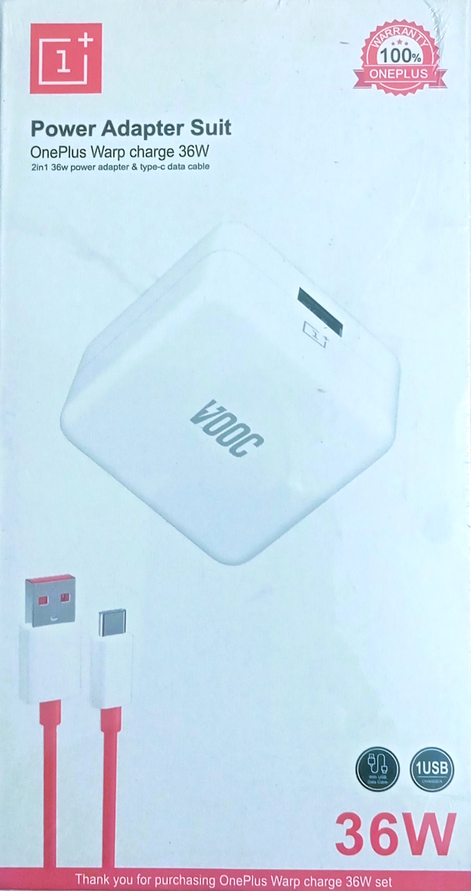 ONEPLUS 36W Power Adapter Suit